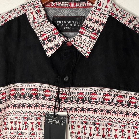 Tranquility Mayhem men western style roll up sleeves shirt - Picture 11 of 11